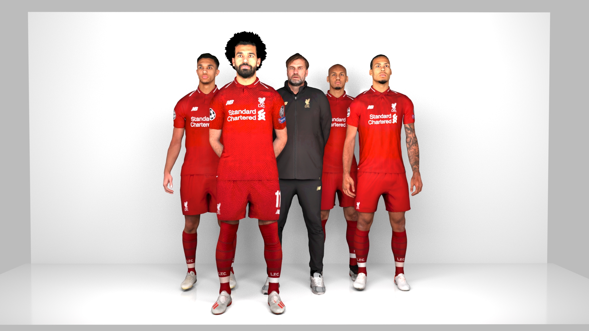 Mobile Body Scanning. Liverpool FC. Render of players 3D Scanned at Liverpool FC using repronauts mobile photogrammetry 3D scanner.