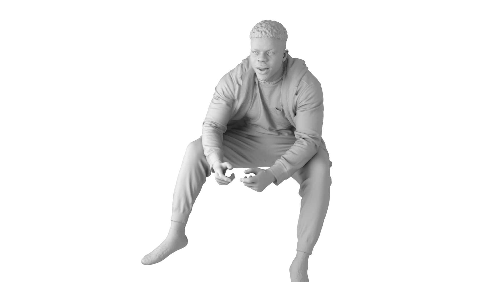 Creative Poses. Full body 3D Scan of a gamer. 3D Scanned at Repronauts' photogrammetry studio, London, UK. 
