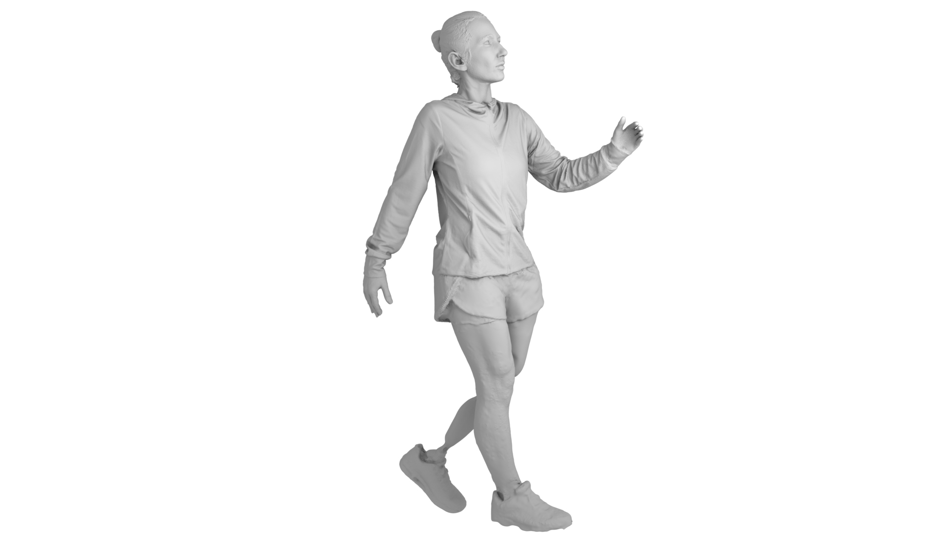 3D Scanned Poses. Amputee 3D Scanned in Walking Pose. 3D Scanned at Repronauts' photogrammetry studio, London, UK. 